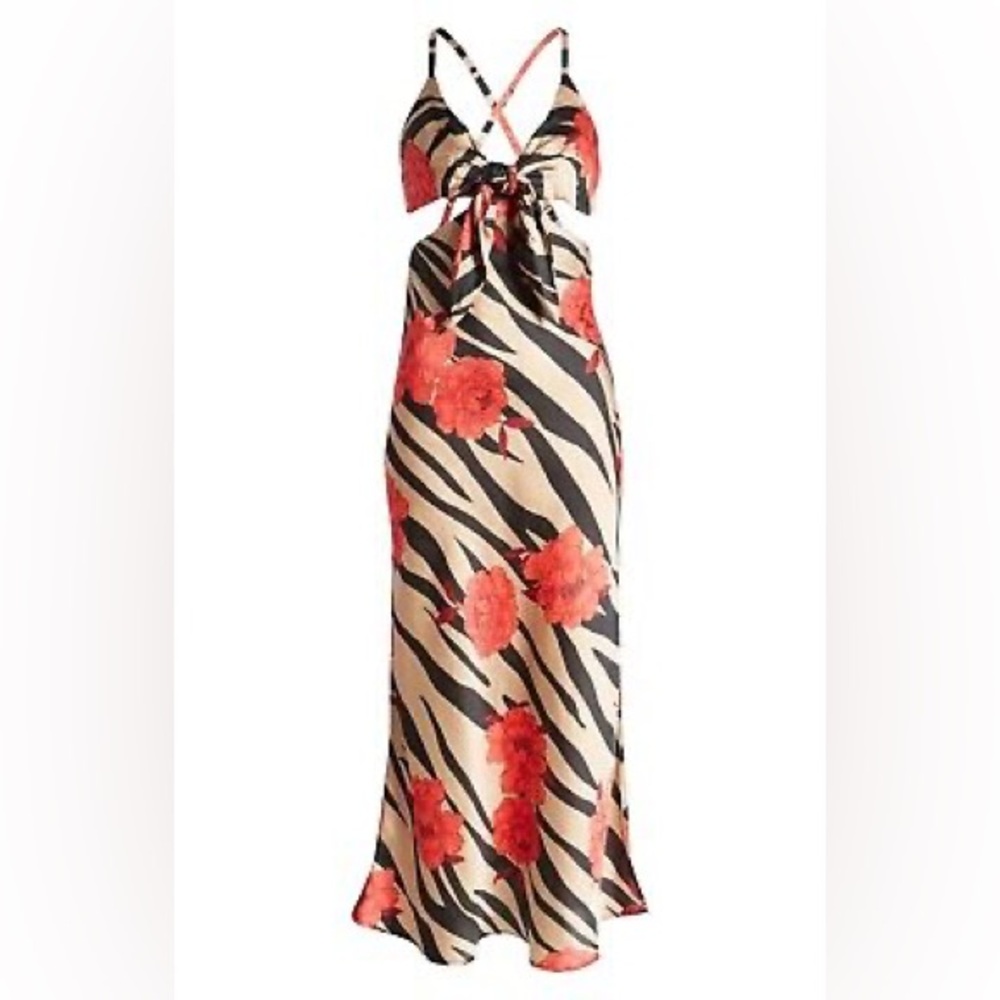 Top shop Floral Zebra Print Dress
